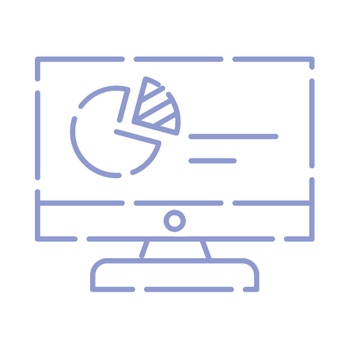 Pie chart icon for project recovery and performance realignment