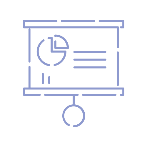 Presentation board icon representing project control systems