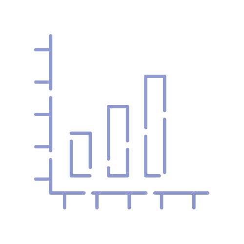 Bar graph icon symbolising readiness reviews and project mobilisation