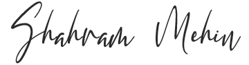 Signature of Shahram Mehin